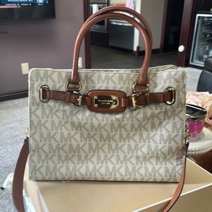 Michael Kors Beige and Brown Tote Bag